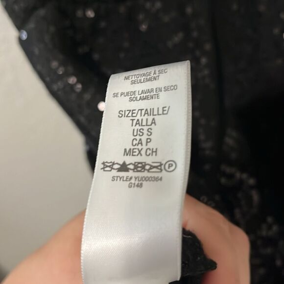 BIRD BY JUICE COUTURE Short Sleeve Black Sequin Dress, Pockets, Size S - Picture 9 of 9